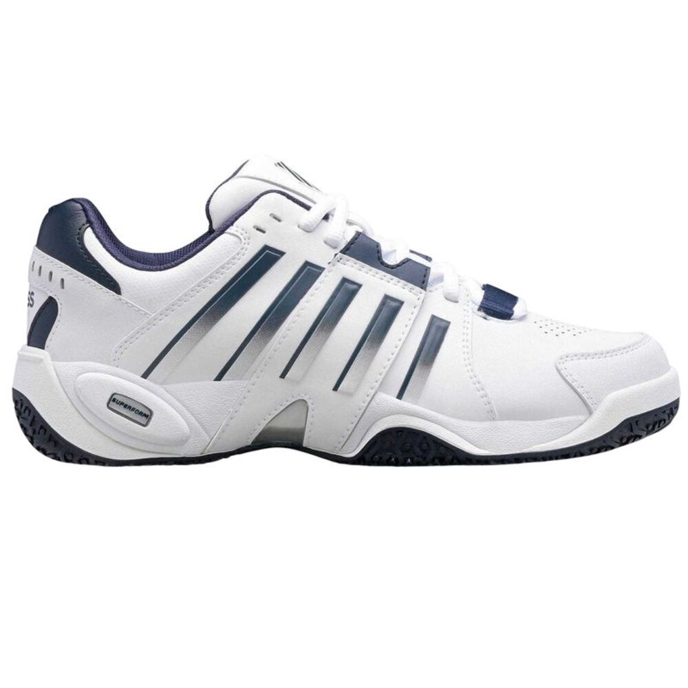 K-Swiss Mens Accomplish Tennis Shoes / White/Silver